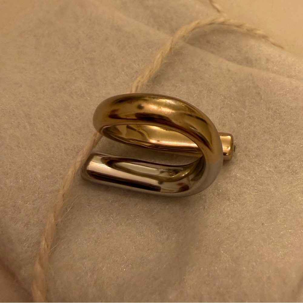 DEMARSON
Ana Two-tone Ring in 12kt Gold-plated Brass - Picture 6 of 10